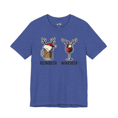 Reinbeer vs Winedeer – Unisex Bold Holiday Graphic Tee