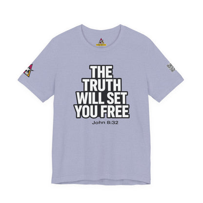 The Truth Will Set You Free Graphic T-Shirt | John 8:32 Bible Verse Tee | Christian Streetwear
