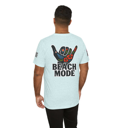 Beach Mode Graphic T-Shirt | Shaka Hand Tropical Tee | Summer Streetwear