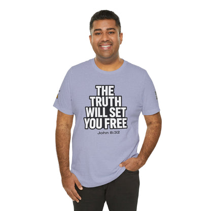 The Truth Will Set You Free Graphic T-Shirt | John 8:32 Bible Verse Tee | Christian Streetwear