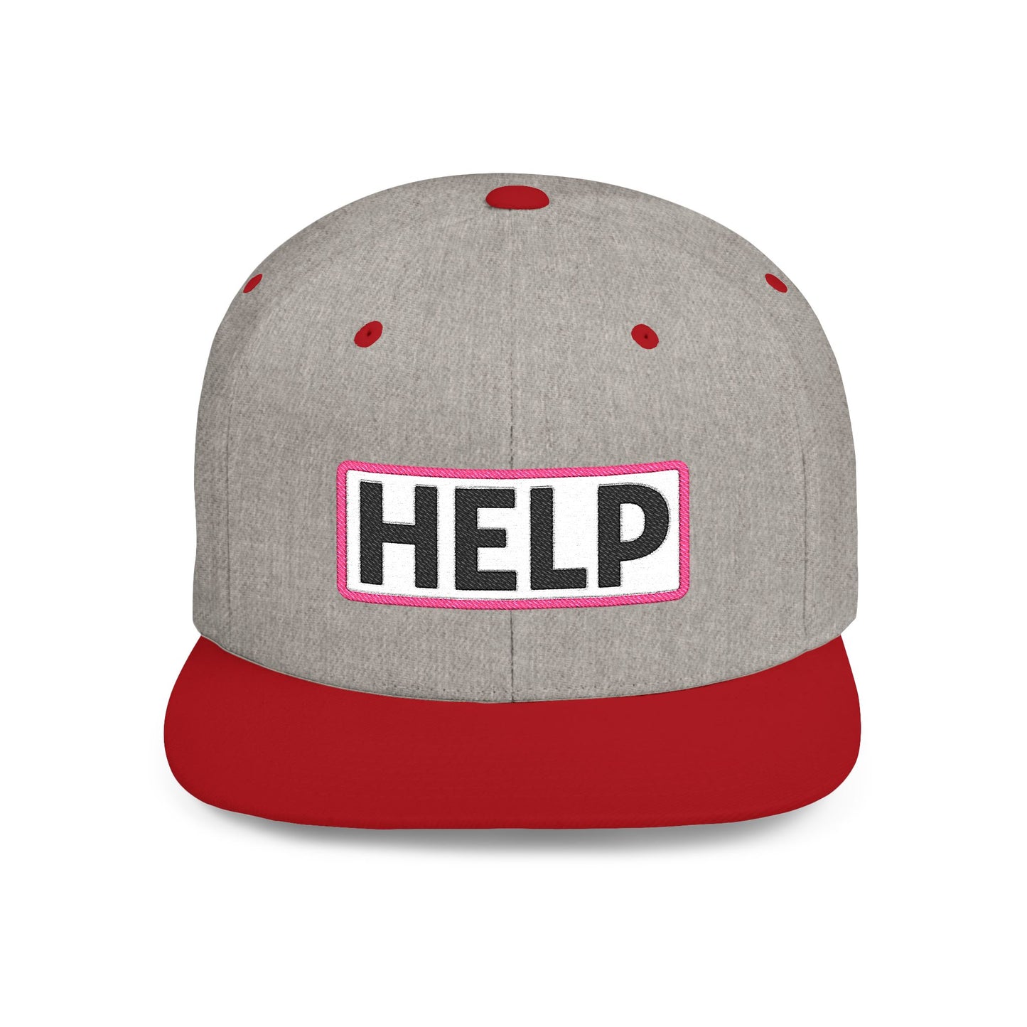 HELP Embroidered Snapback Hat | Funny Trucker Cap | Sarcastic Streetwear Hat | Festival & Everyday Cap Gift
