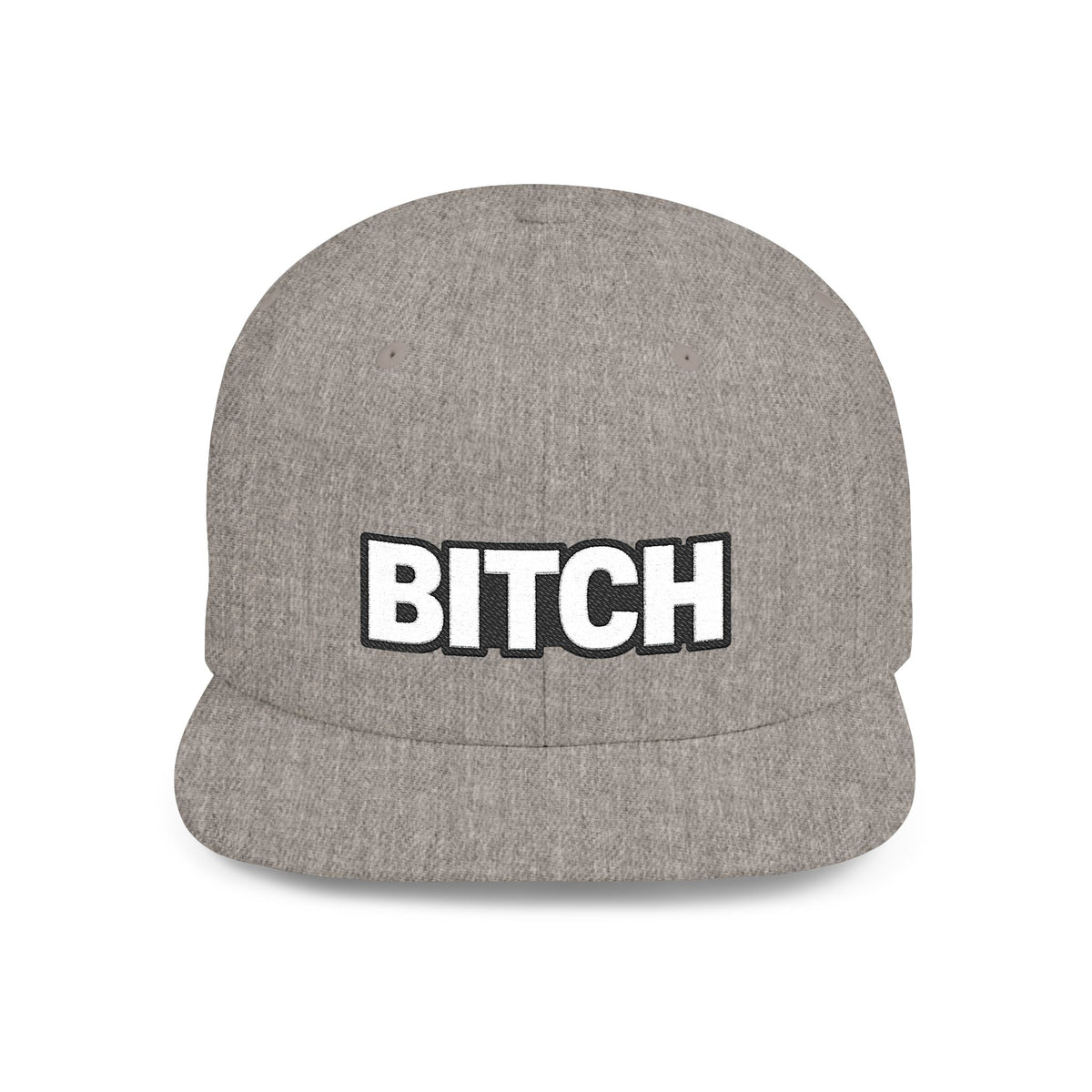 BITCH Embroidered Snapback Hat | Funny Statement Cap | Bold Streetwear Flat Bill | Conversation Starter Gift