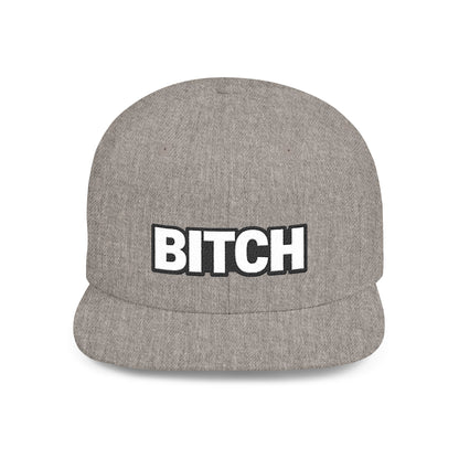 BITCH Embroidered Snapback Hat | Funny Statement Cap | Bold Streetwear Flat Bill | Conversation Starter Gift