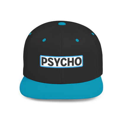 PSYCHO Embroidered Snapback Hat | Funny Statement Cap | Bold Streetwear Flat Bill | Conversation Starter Gift