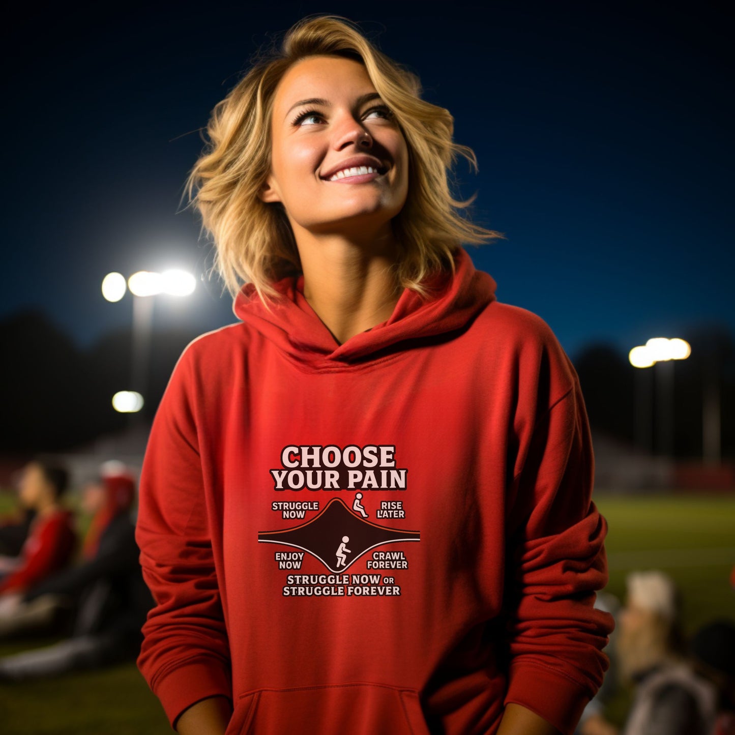 Motivational Choose Your Pain Hooded Sweatshirt