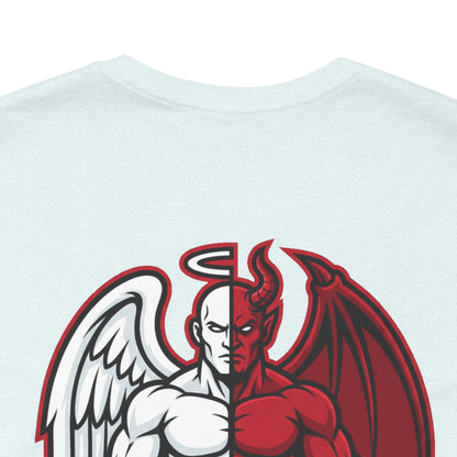 BUILT DIFFERENT Angel & Devil Graphic T-Shirt | Duality Streetwear Tee | Bold Unisex Statement Shirt