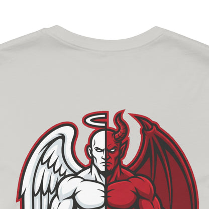 BUILT DIFFERENT Angel & Devil Graphic T-Shirt | Duality Streetwear Tee | Bold Unisex Statement Shirt