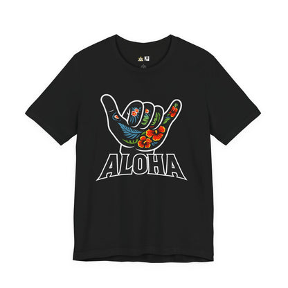 Aloha Shaka Floral Vibe – Unisex Streetwear Graphic Tee