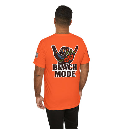 Beach Mode Graphic T-Shirt | Shaka Hand Tropical Tee | Summer Streetwear