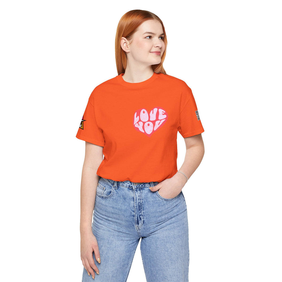 Love You Graphic T-Shirt | Heart Graphic Tee | Cute Retro Streetwear Shirt