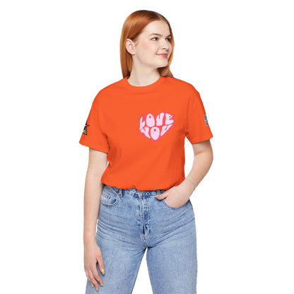Love You Graphic T-Shirt | Heart Graphic Tee | Cute Retro Streetwear Shirt