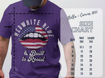 Patriotic Lips American Flag Design Shirt product type