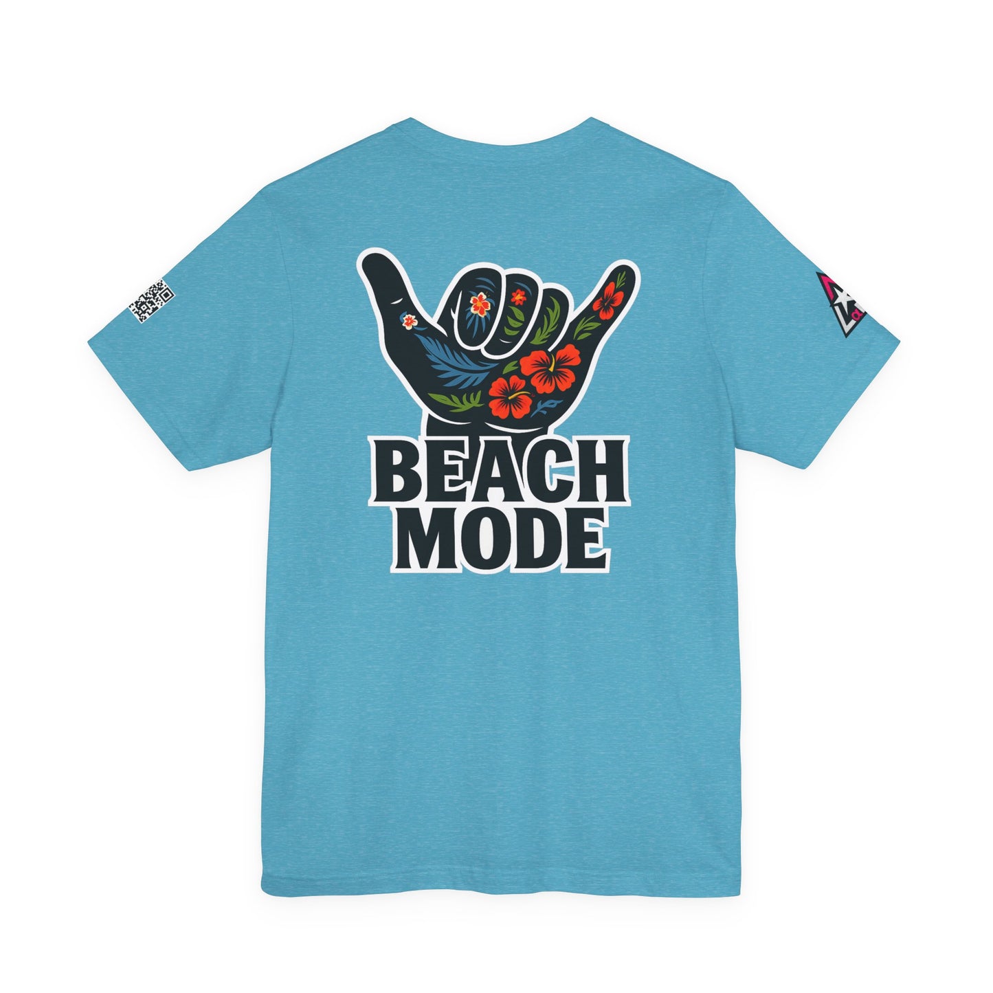 Beach Mode Graphic T-Shirt | Shaka Hand Tropical Tee | Summer Streetwear