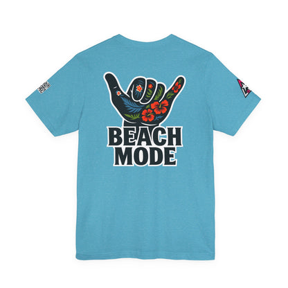 Beach Mode Graphic T-Shirt | Shaka Hand Tropical Tee | Summer Streetwear