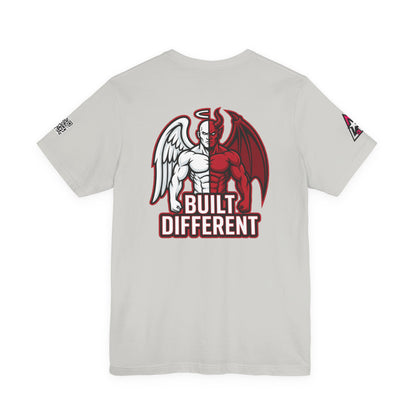 BUILT DIFFERENT Angel & Devil Graphic T-Shirt | Duality Streetwear Tee | Bold Unisex Statement Shirt