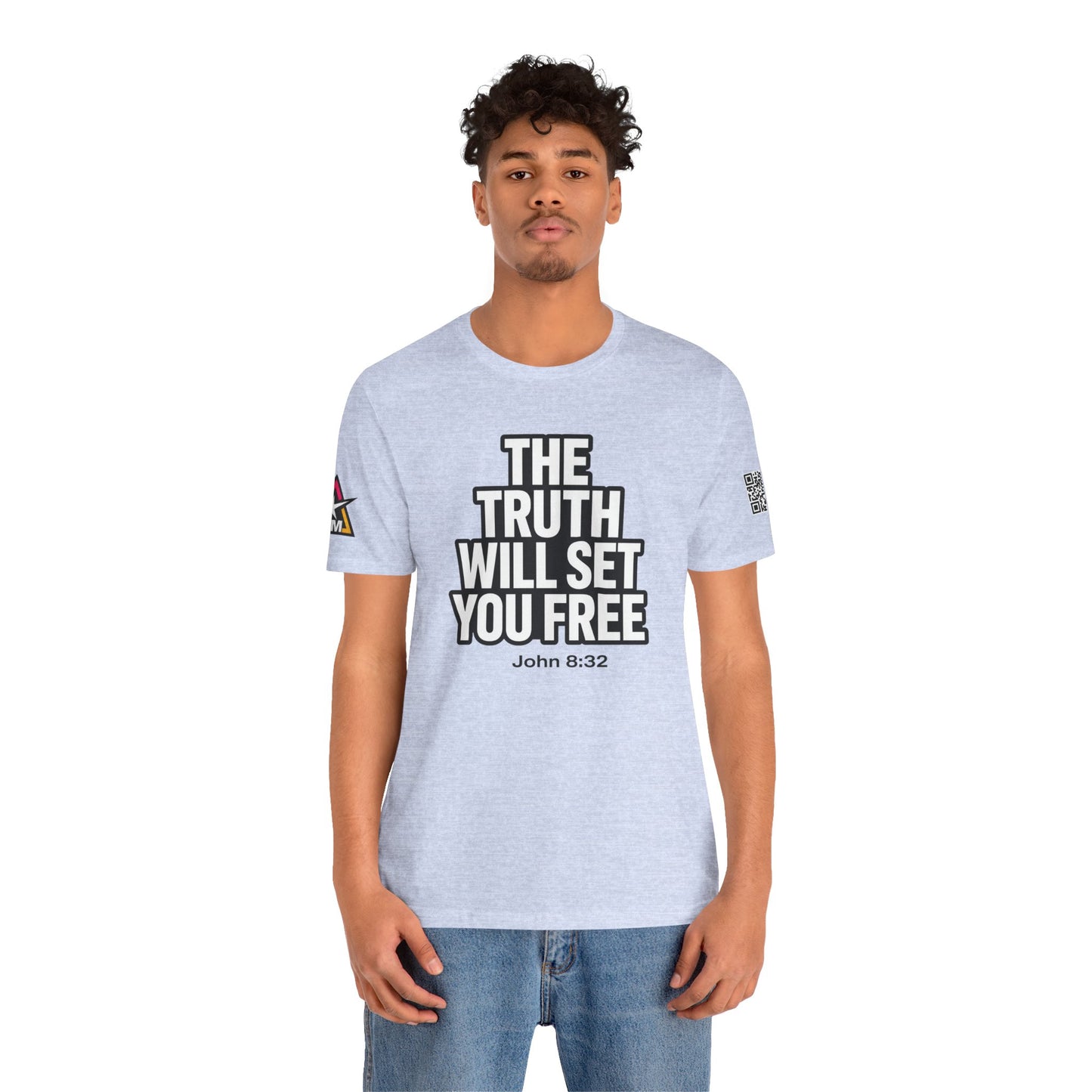 The Truth Will Set You Free Graphic T-Shirt | John 8:32 Christian Tee | Faith Streetwear Shirt