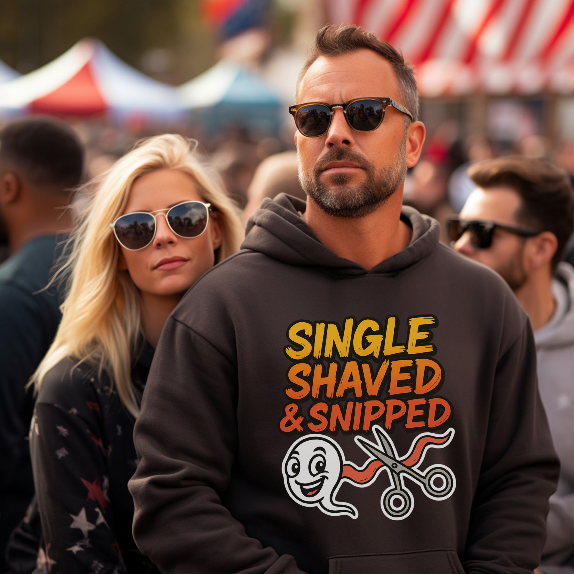 Single Shaved and Snipped Graphic Hoodie product type