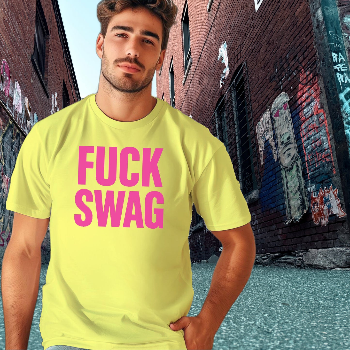 Bold Statement Fuck Swag Graphic Tee Shirt
