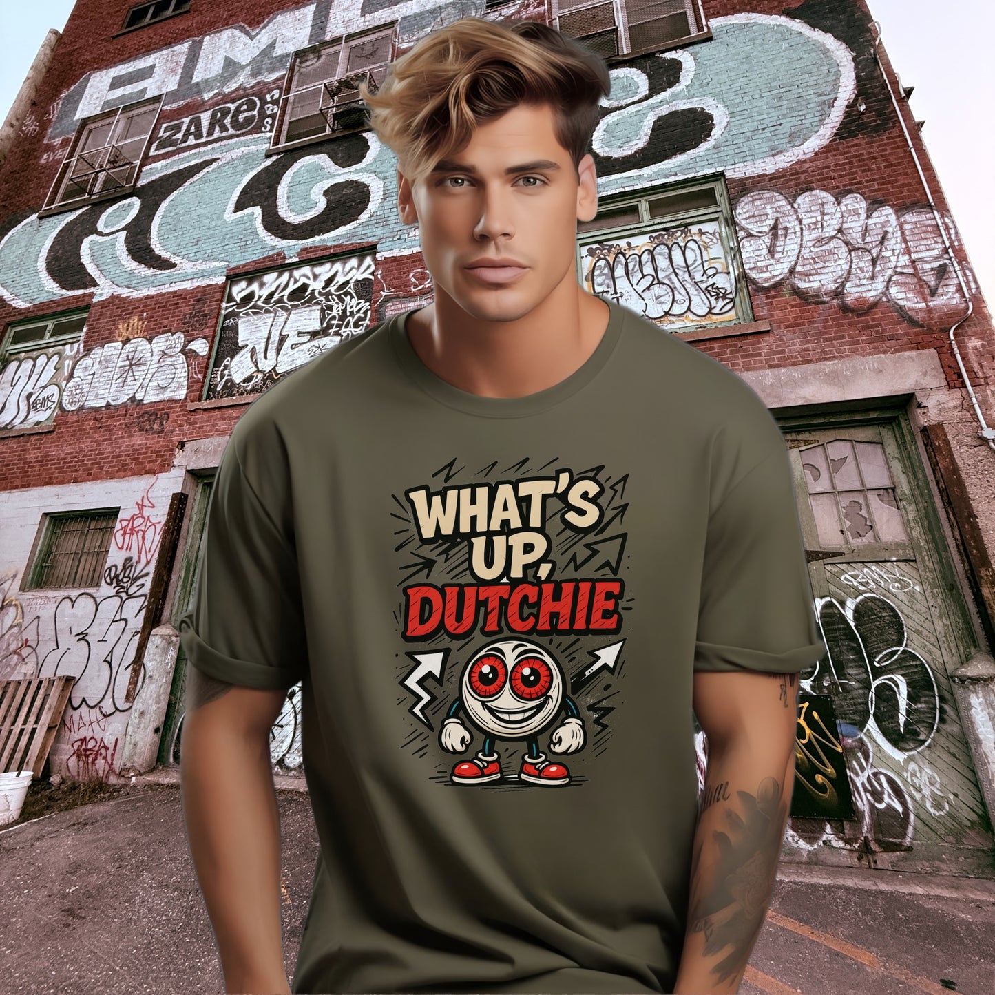 What's Up Dutchie Graphic Urban Style T-Shirt product
