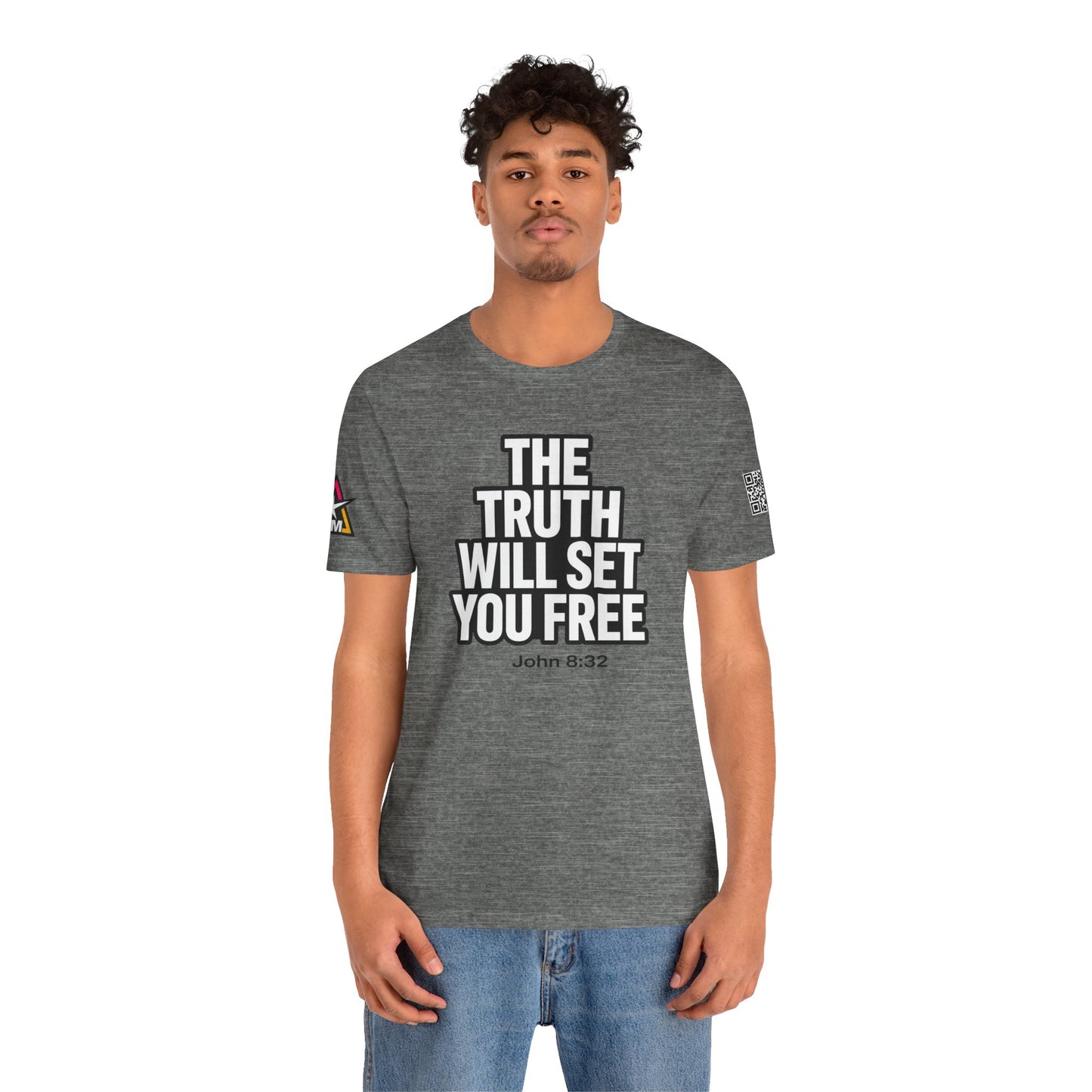 The Truth Will Set You Free Graphic T-Shirt | John 8:32 Christian Tee | Faith Streetwear Shirt