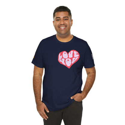 Love You Graphic T-Shirt | Heart Graphic Tee | Cute Retro Streetwear Shirt