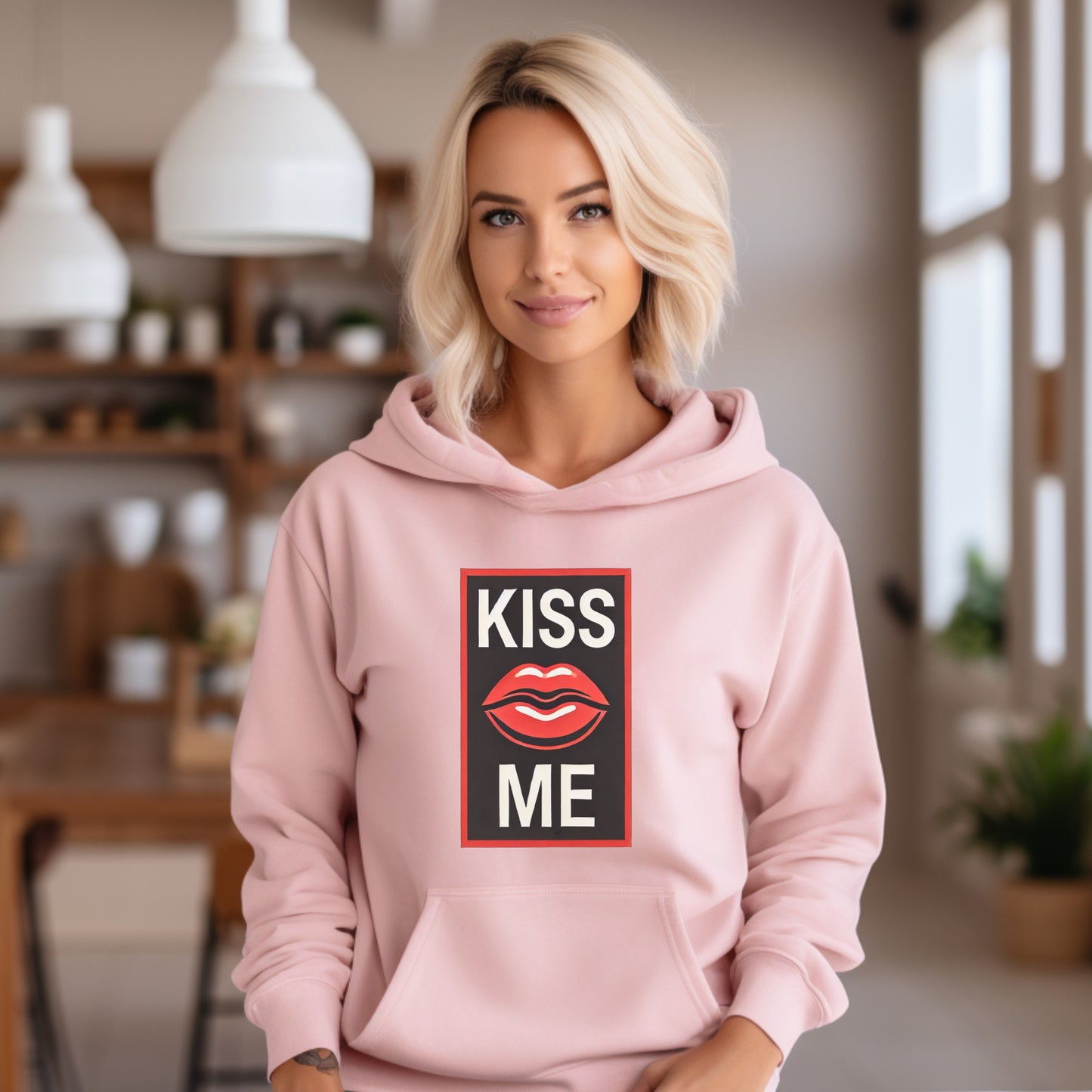 Kiss Me Graphic Print Hoodie product