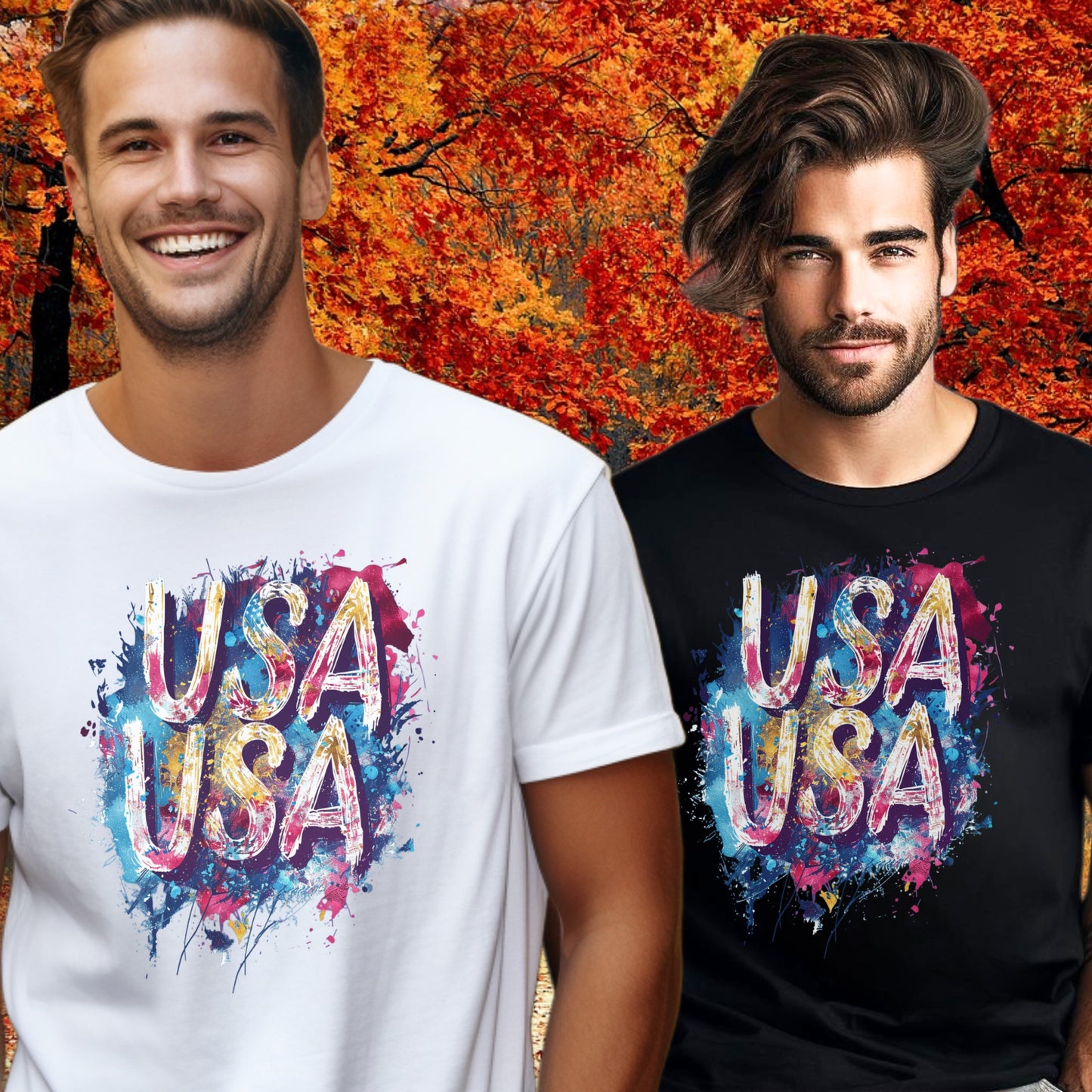 Vibrant USA Graphic Tees Perfect for Patriotic Product