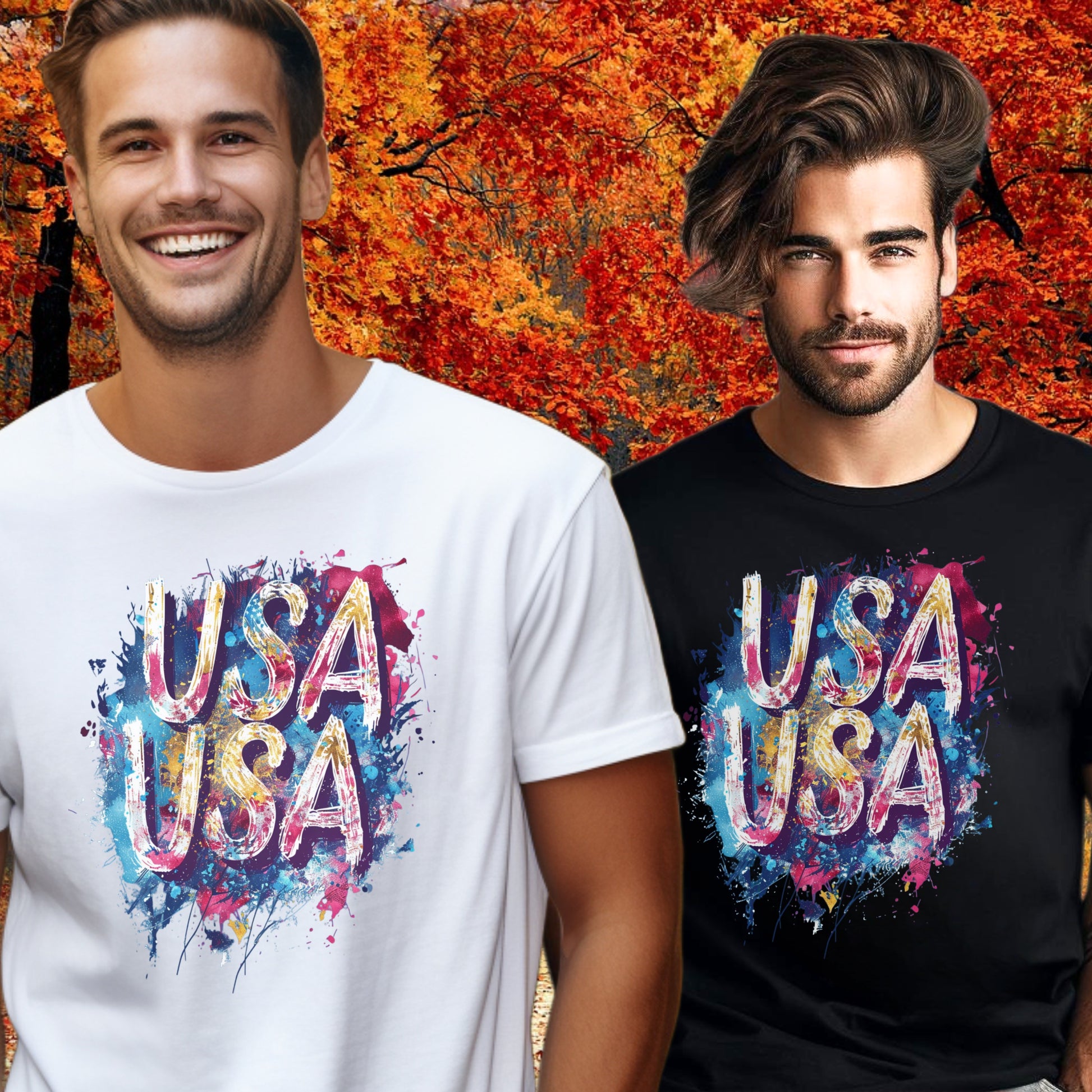 Vibrant USA Graphic Tees Perfect for Patriotic Product