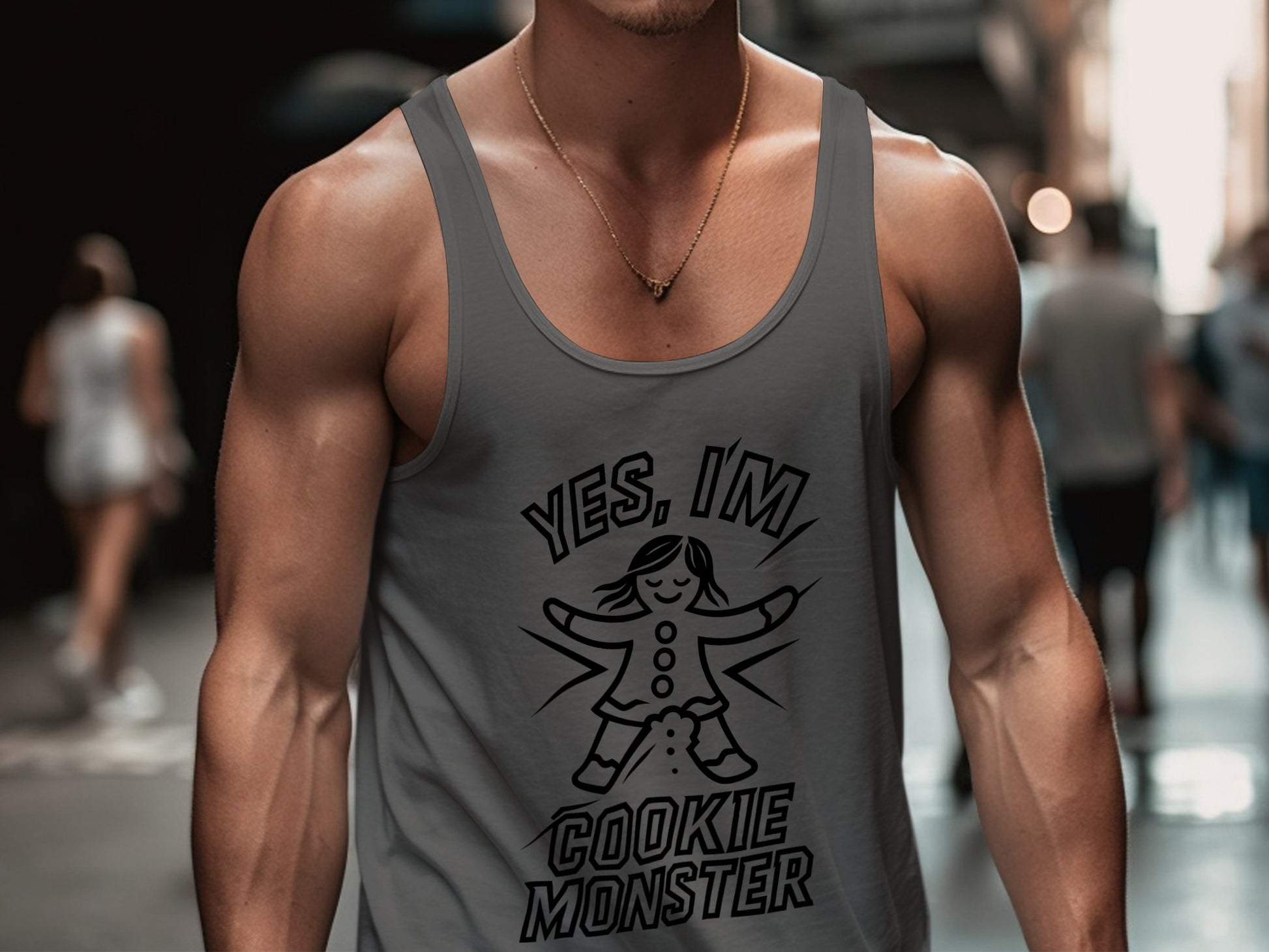 Yes I'm Cookie Monster Men's Tank Top product type