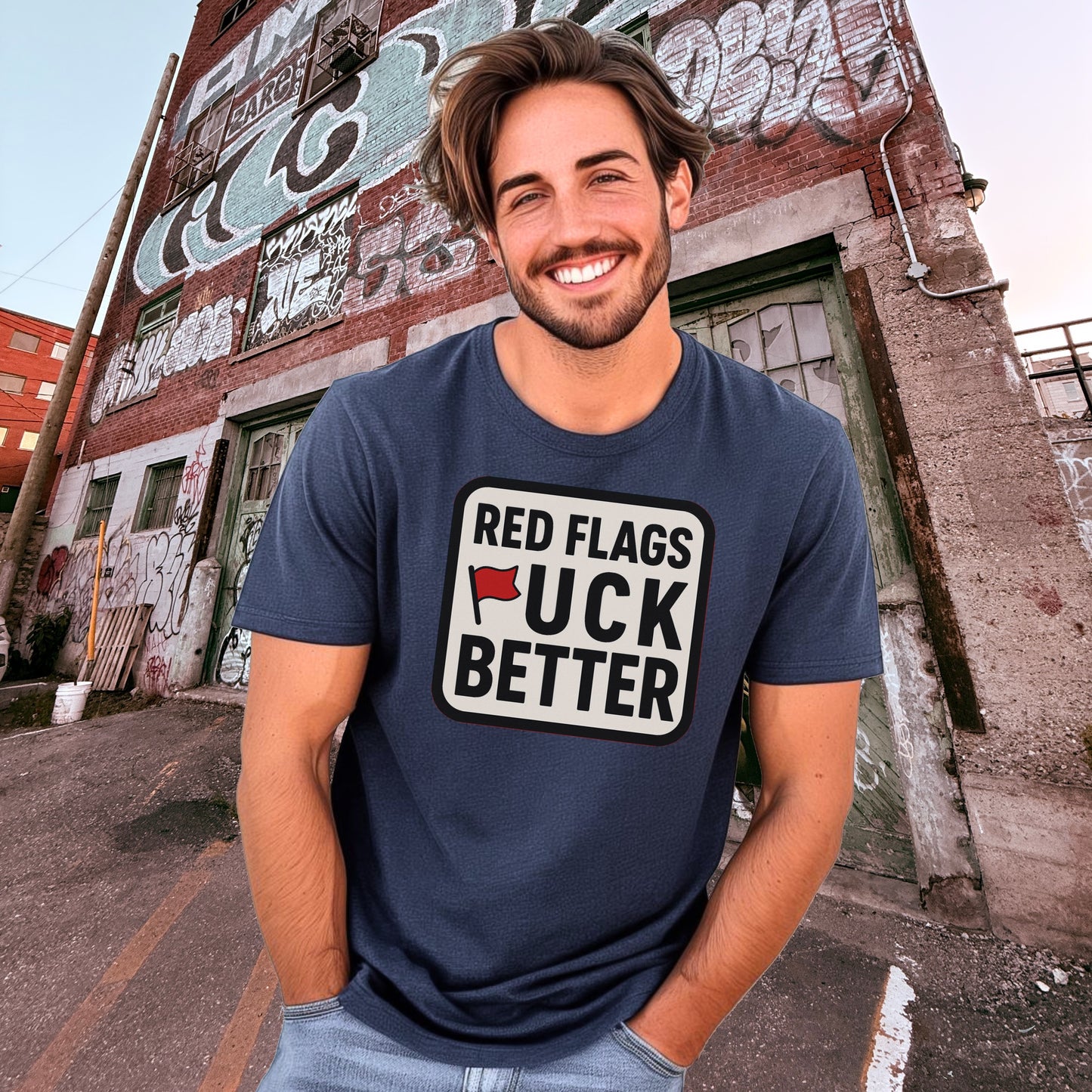 Red Flags Uck Better Graphic T-Shirt