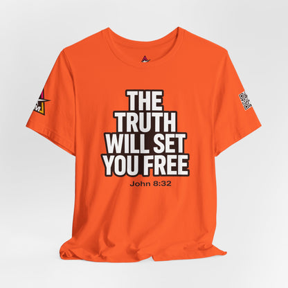 The Truth Will Set You Free Graphic T-Shirt | John 8:32 Bible Verse Tee | Christian Streetwear