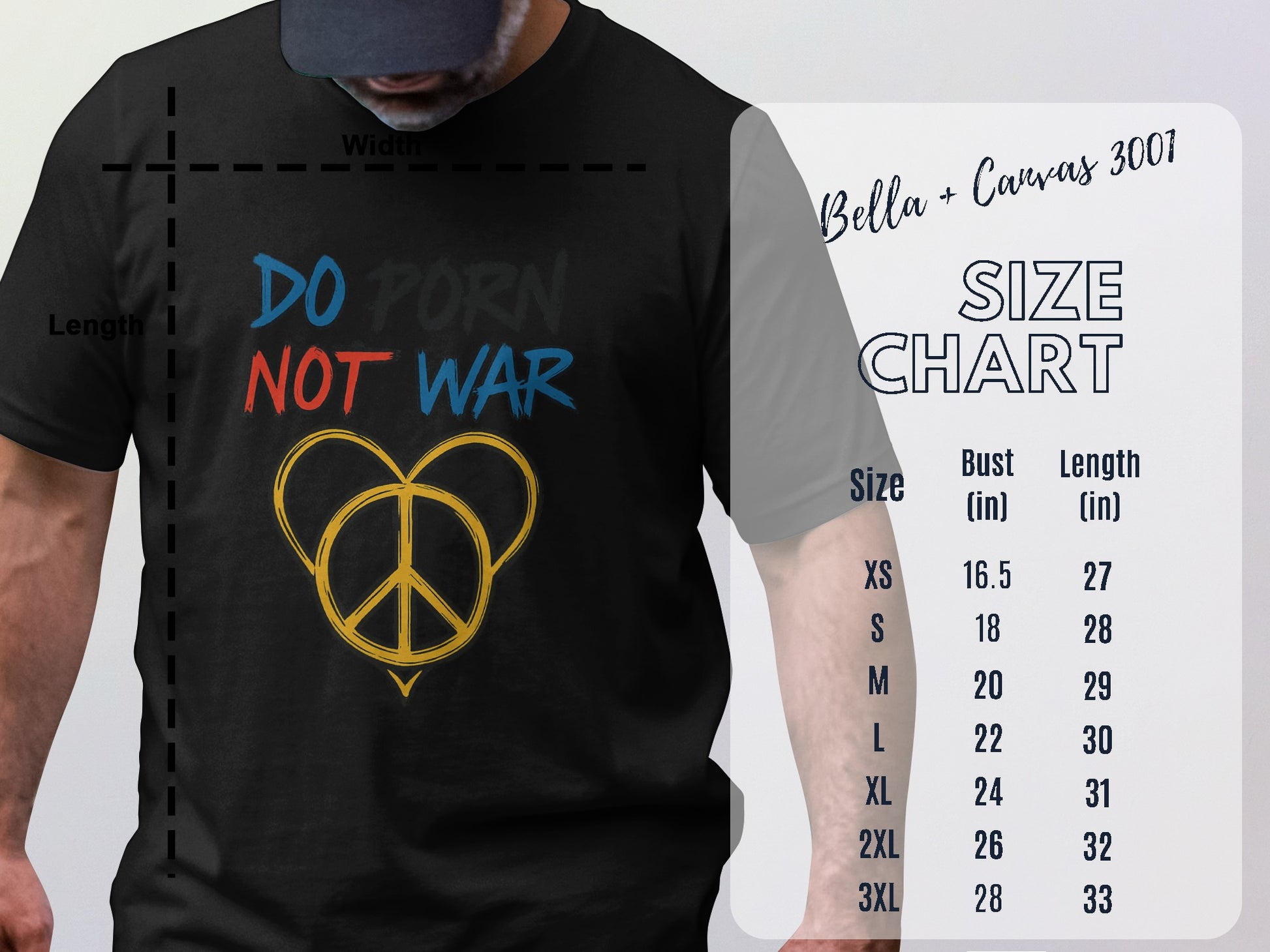 Do Porn Not War Peace Sign Graphic Tee product