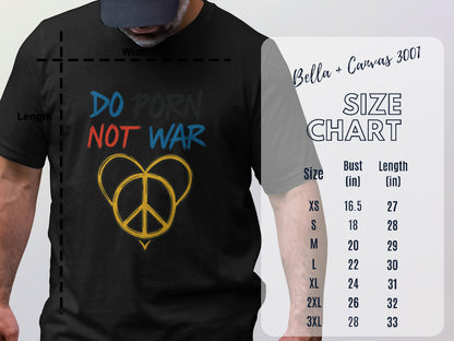 Do Porn Not War Peace Sign Graphic Tee product