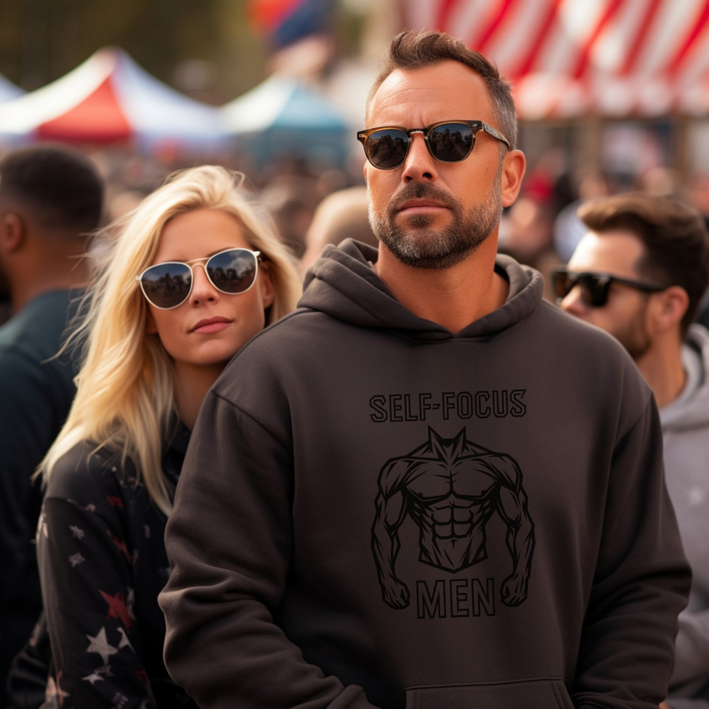 Self-Focus Men's Hoodie Ideal For Casual Wear product
