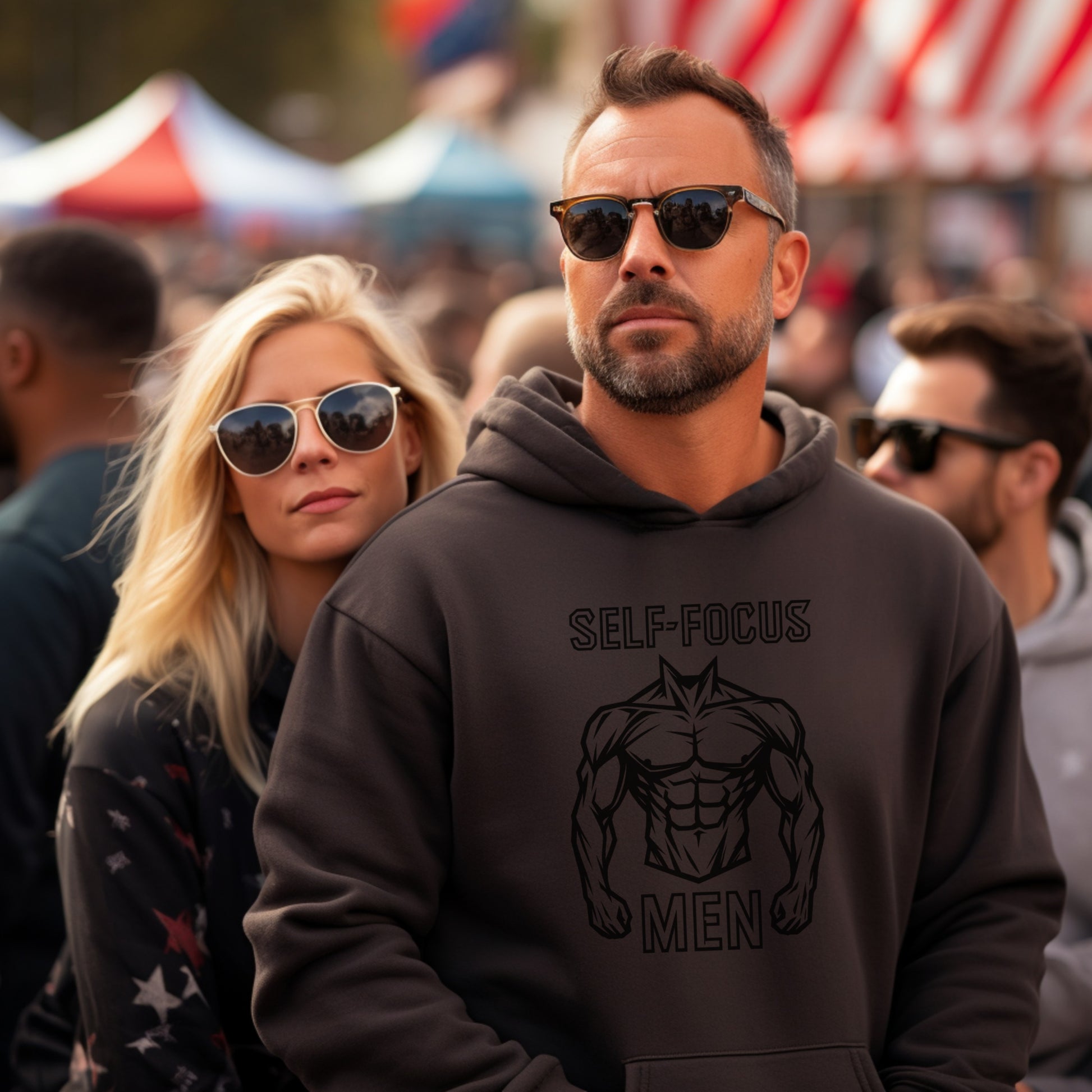 Self-Focus Men's Hoodie Ideal For Casual Wear product