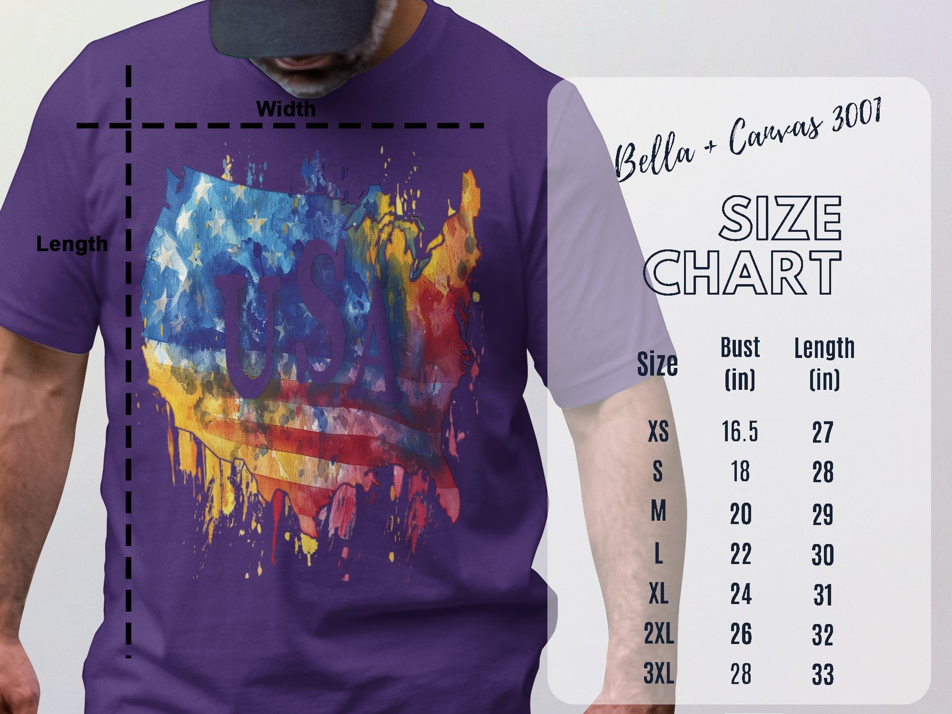USA Flag Themed Graphic Design T-Shirt product