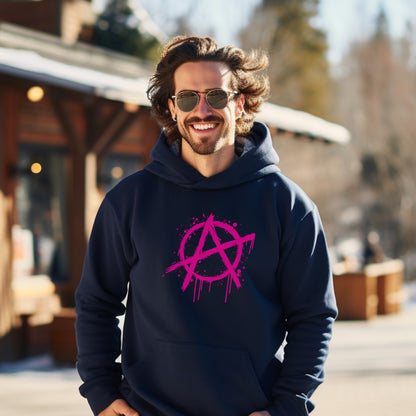 Stylish Anarchy Symbol Hoodie Cool Weather Apparel