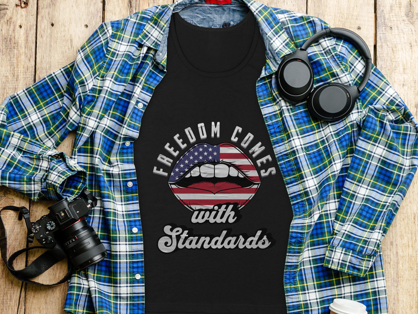 Vintage American Freedom Comes with Standards T-shirt product type