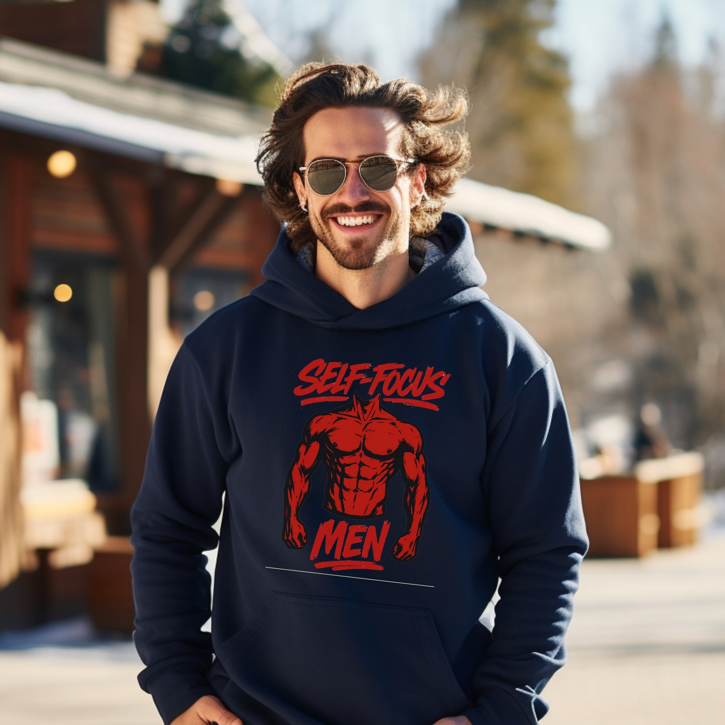 Self-Focus Men's Graphic Hoodie Suitable for Casual Product