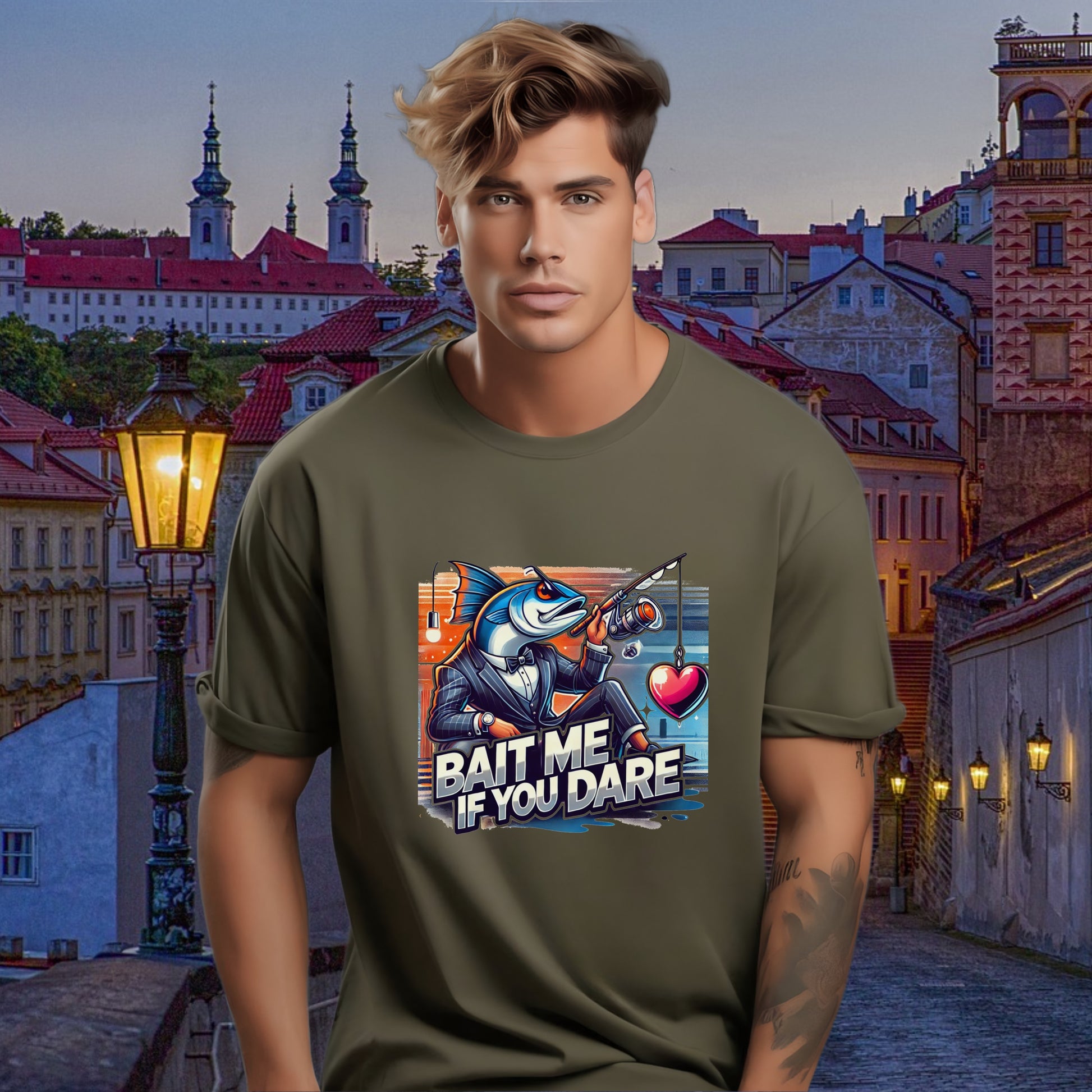 Bait Me If You Dare Graphic Green T-shirt product type