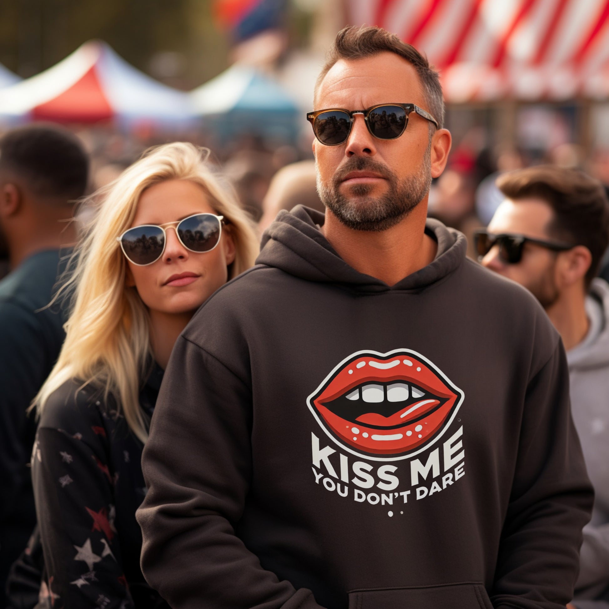 Kiss Me You Don't Dare Graphic Hoodie product