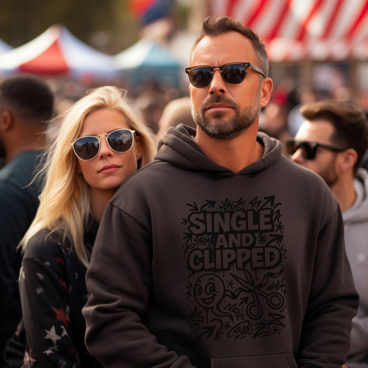 Single and Clipped Graphic Hoodie product