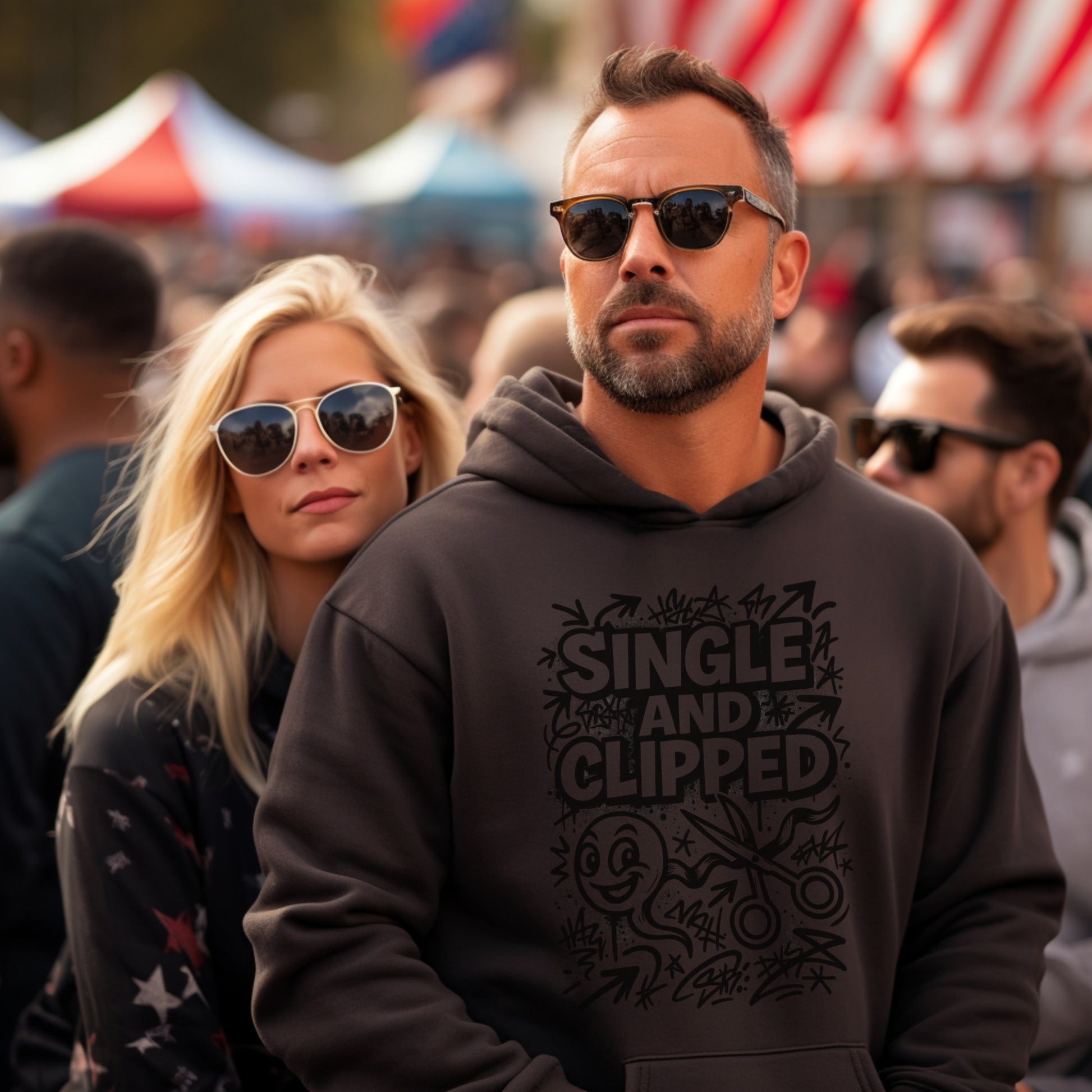 Single and Clipped Graphic Hoodie product