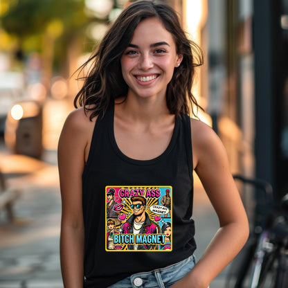 Crazy Ass Bitch Magnet Colorful Graphic Tank product type