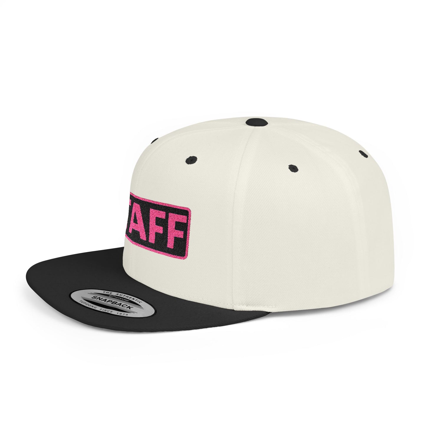 STAFF Embroidered Snapback Hat | Funny Event Crew Cap | Minimalist Streetwear Hat | Festival & Team Uniform Cap