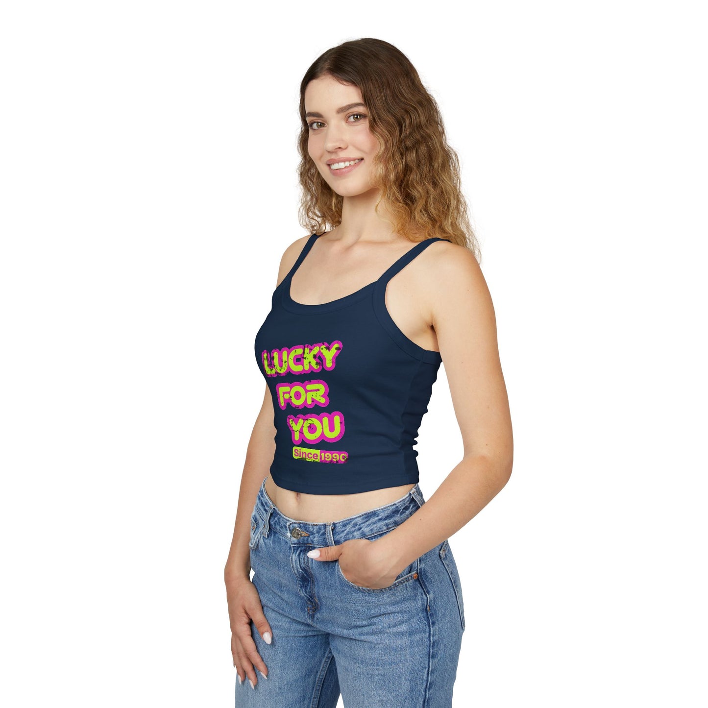 LUCKY FOR YOU SINCE 1990 | Vintage Spaghetti tank | Retro Streetwear