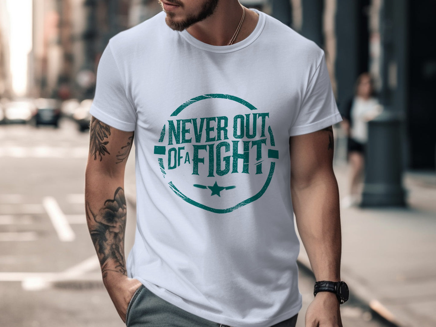 Never Out of a Fight Graphic Tee product