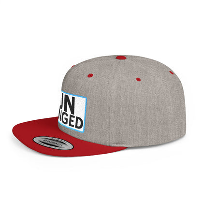 UNHINGED Embroidered Snapback Hat | Funny Statement Cap | Bold Streetwear Flat Bill | Dark Humor Gift