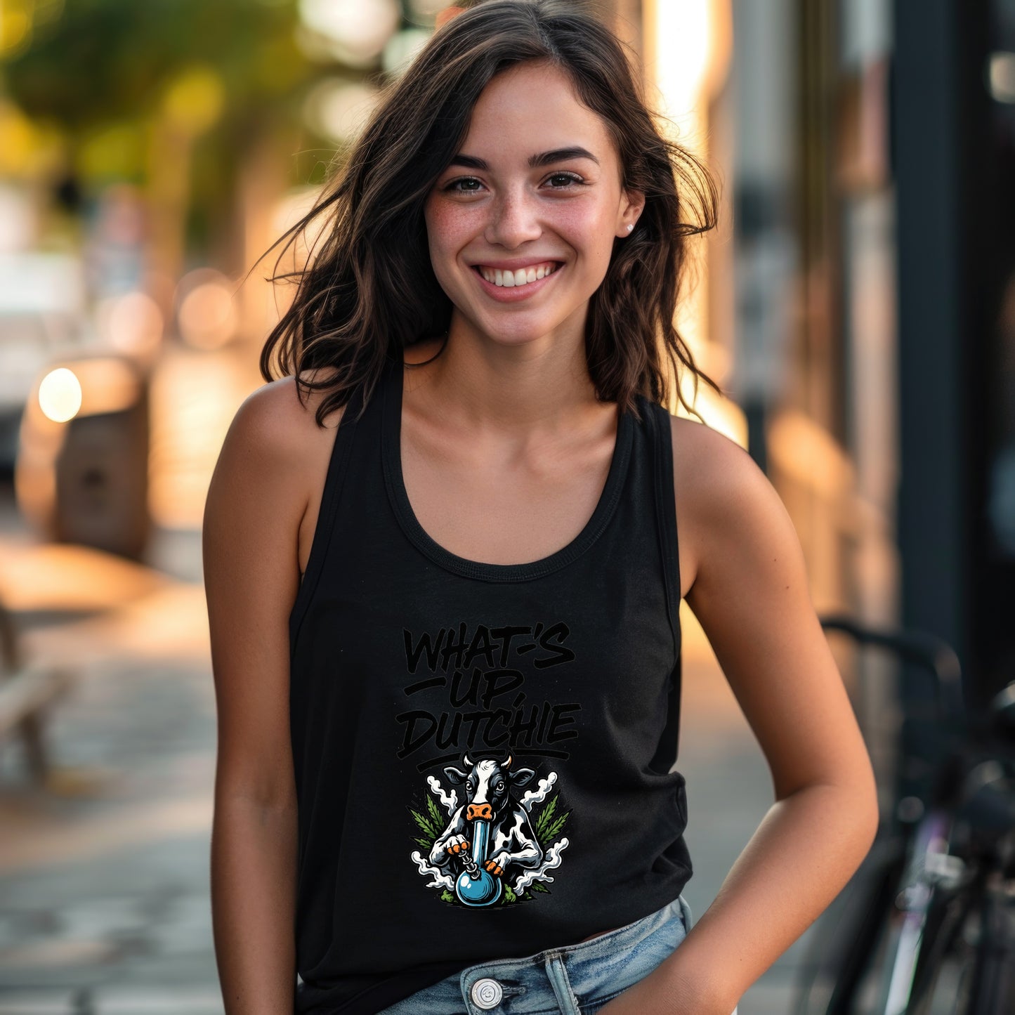 What's Up Dutchie Graphic Tank Top Casual product