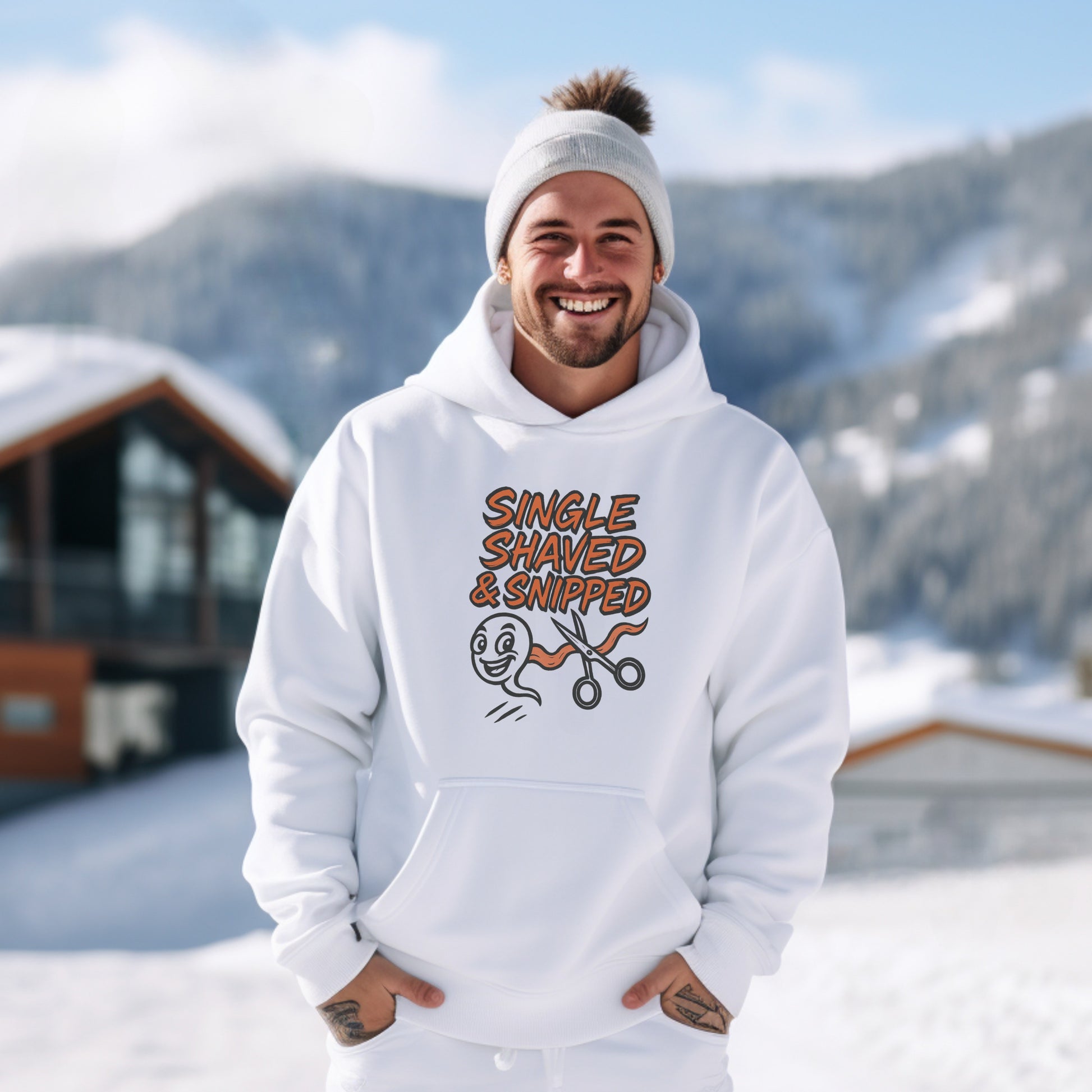 Single Shaved Snipped Graphic Hoodie product type